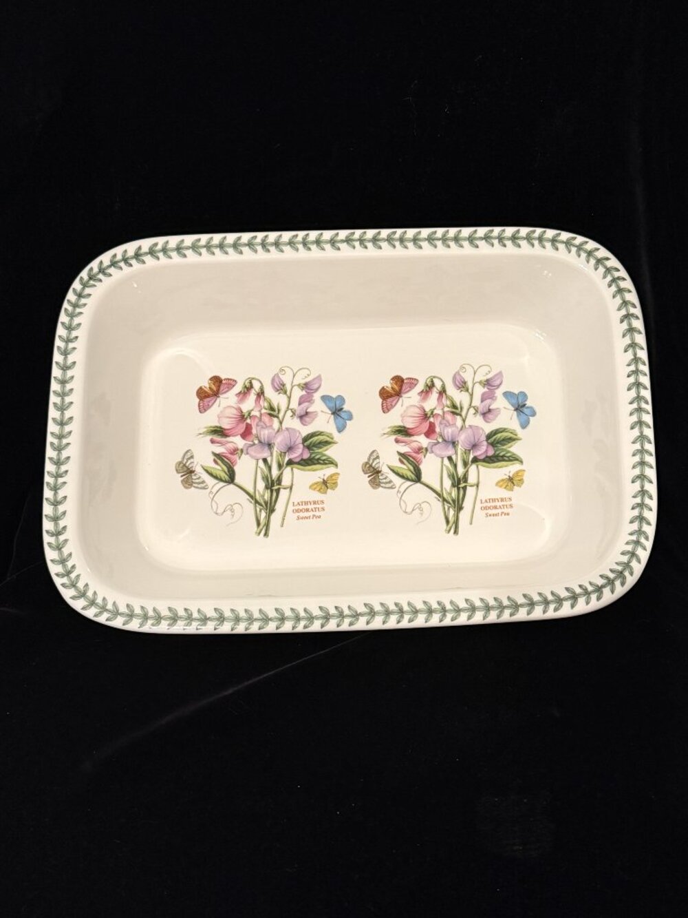 Portmeirion Botanic Garden Rectangular 12" Lasagna Pan Sweet Pea Cassarole